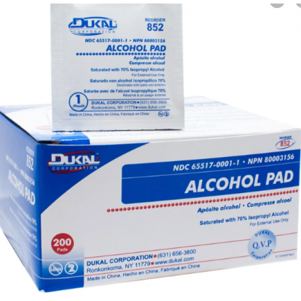 Isopropyl Alcohol Prep Pads 200/Bx (15598)