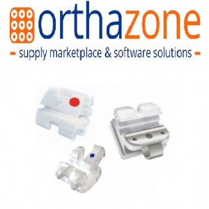 OrthAzone Brackets - Ceramic Bracket (Tooth Color, Sapphire, Self-Ligating, Metal Slot)