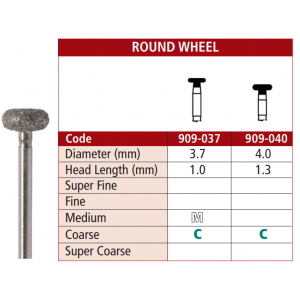 Diamond Bur - Round Wheel (5/pk)