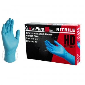 GlovePlus HD Nitrile PF Exam Gloves - 10 Boxes(50 pcs/box)