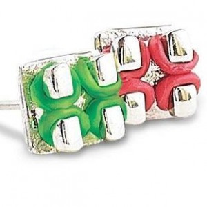 24 pairs($5 per pair) - Lisa Classic stud earrings gift boxed with 40 color bands