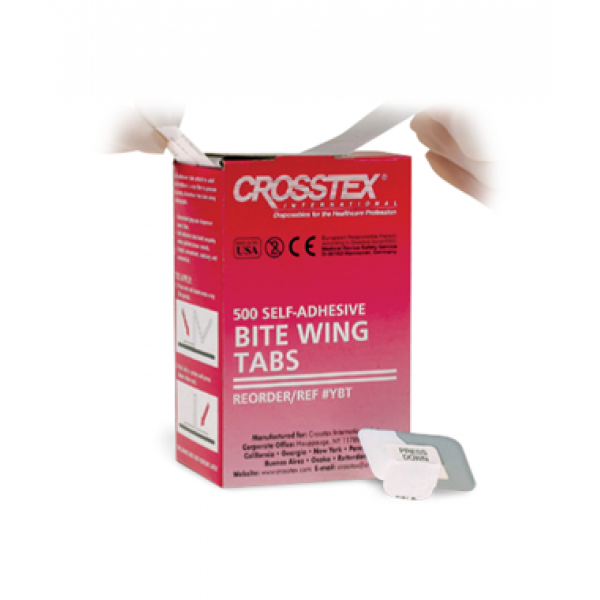 Crosstex Bite Wing Tabs - Self Adhesive Tabs, 500/bx