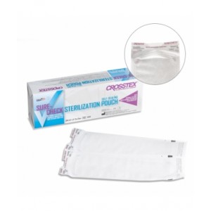 Crosstex Sure-Check Sterilization Pouches , 12" x 15", 100/bx, 5 bx/cs