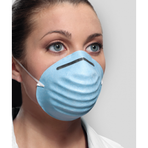 Crosstex Surgical Molded Face Mask, Latex Free (LF), Blue, Regular, 50/bx, 10 bx/ctn