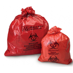 Infectious Waste Red Bag 31x41 30gal 1.2 mil, 250/cs - DC Dental