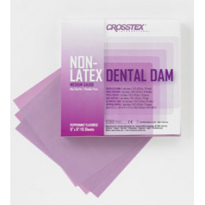 Dental Dam Non-Latex Peppermint 6"x6" Purple 15/Box