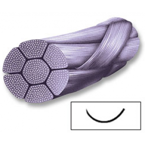 BioViva Sutures Silk Black Braided 3/0 18" 19mm 12/Pk