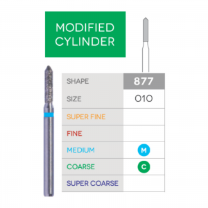 Sabur Bevel Cylinder Diamond 877-010M 10/Pk