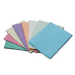 Bib 2+1 Ply 13x18 500/Bx Aqua - DC Dental