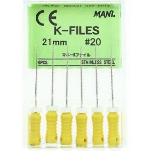 Mani K-Flex Files 21mm #20 6/Bx