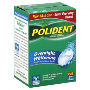 Polident Overnight Whitening Antibacterial Cleanser 84/Tablets