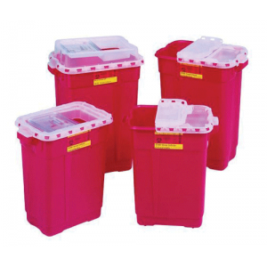 Sharps-Tainers Medium 6.2Qt Locking Cap Red