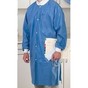 Lab Coat Ceil Blue Large 10/Bag
