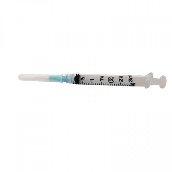 3ml Syringe with 22gx1 Luer-Lok Needle 100/Box