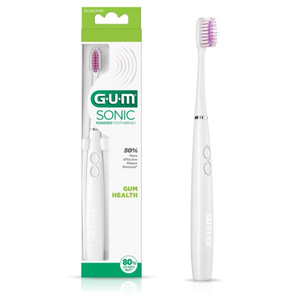 GUM Sonic Power Toothbrush 4/Pk White