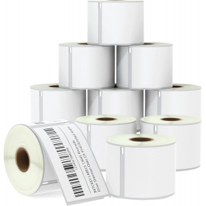 DYMO 30256 Compatible 2-5/16" x 4"(59mm x 101mm) Large Shipping Labels,Perforated & Premium Adhesive - 10 rolls