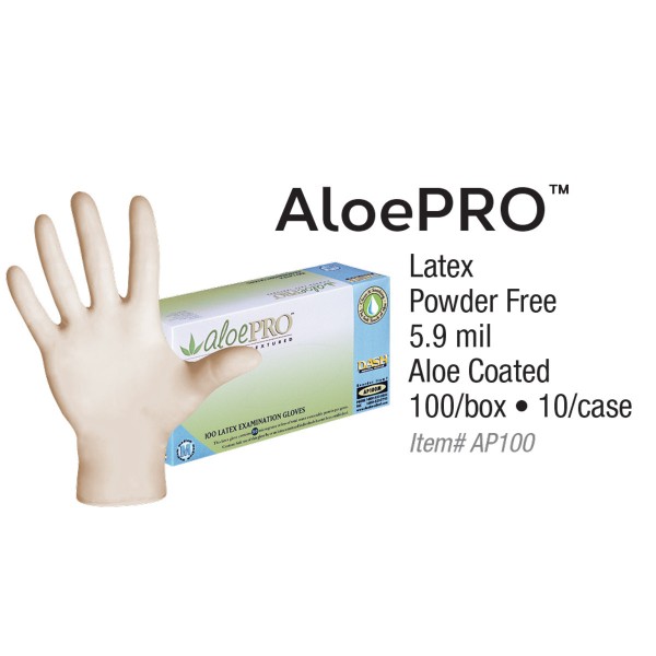 AloePRO Latex Exam Gloves (Case)