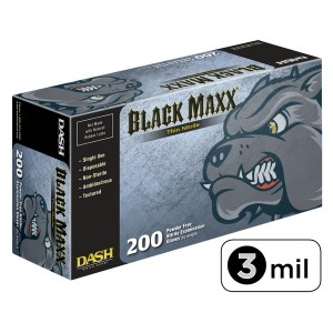 Black Maxx® Thin Nitrile Exam Gloves (Case of 10 boxes)