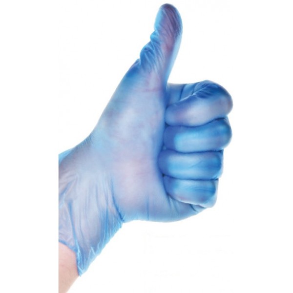 Multi-Task Blue Vinyl Gloves (Case of 10 boxes)
