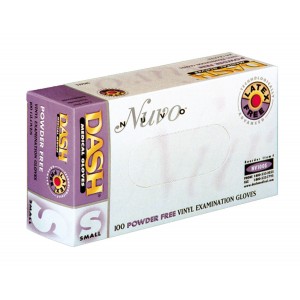 Nuvo White Vinyl Exam Gloves (Case of 10 boxes)