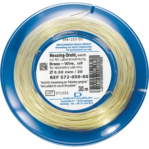 Brass Wire, Ø 0.50-0.60 mm - 1 piece