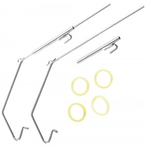 J-Hook For Hickham Headgear, With Sliding Tubes And Elastics - 2 pieces