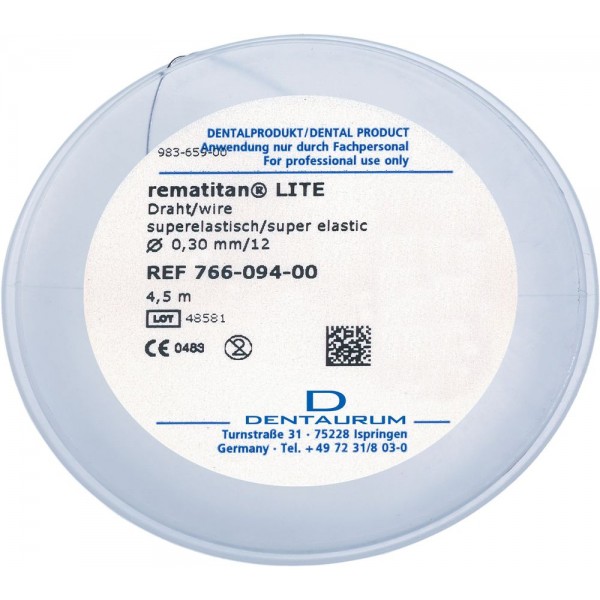 Rematitan® “LITE” Wire On Coils, Round, Super Elastic - 1 piece