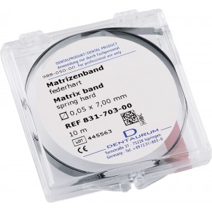 Matrix Band On Rolls, Hard Spring - Length 10 M -Dimensions 0.05 X 7.00 Mm - 1 piece