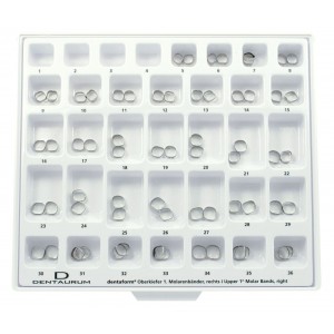 Mini-Assortment Standard Bands, Cuspid, Mandibular, Unwelded - 42 Pieces
