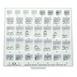 Mini-Assortment Standard Bands, 1st And 2nd Molar, Unwelded - 64 Pieces