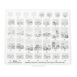 Medium-Assortment Dentaform® Bands, 1st Molar, Unwelded - 150 Pieces