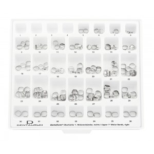 Medium-Assortment Standard Bands, 1st And 2nd Molar, Unwelded - 150 Pieces