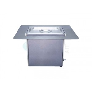 Recessed Ultrasonic Cleaner with heat & basket 13 Liter, 3.43 gallon