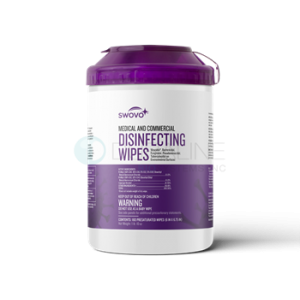 Swovo Medical and Commercial Wipes, Large, 6" x 6.75" 160 wipes per canister, 12 canisters per case