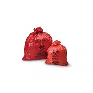 Biohazardous Waste Red Bag, 23" x 23", 1.5 mil 500/cs