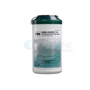Sani-Cloth HB Germicidal Disposable Wipe 65 X-Large wipes/canister, 6 canisters per case