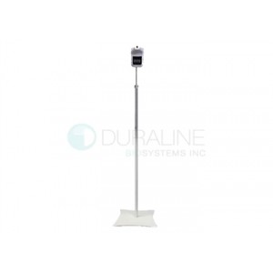 Heavy-Duty Steel Thermometer Stand, with 14 lb. base, white powder-coated, Adjusts up to 80” high