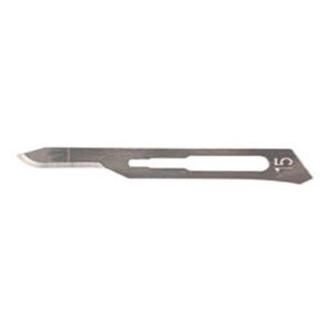 Blade Surgical #15S Stainless Steel Sterile Disposable 100/Bx,