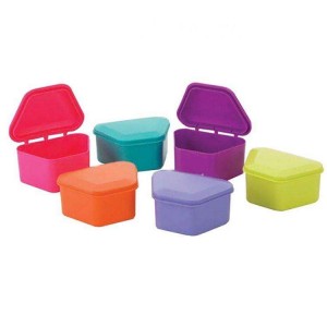 Imprinted Denture Storage Boxes 100/pk - Assorted