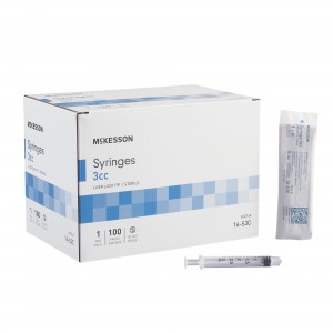 General Purpose Syringe McKesson 3 mL Luer Lock Tip Without Safety (100/box)