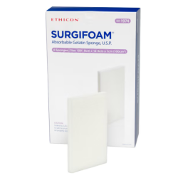 Absorbable Gelatin Sponge Surgifoam&reg; 8 cm x 12.5 cm x 10 mm, 6 Count Sterile - McKesson