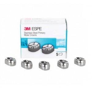3M ESPE #5 Lower Right 2nd Primary Molar Stainless Steel Crown Form 5/Bx ELR-5