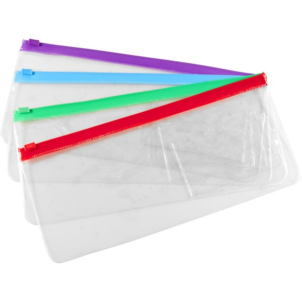 Clear Bag with Colored Zipper(48 ct)