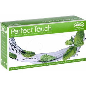Perfect Touch® Mint Flavored Powder-Free Latex Gloves (100 ct)
