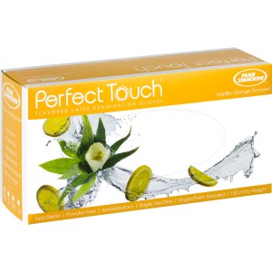 Perfect Touch® Vanilla Orange Flavored Powder-Free Latex Gloves (100 ct)