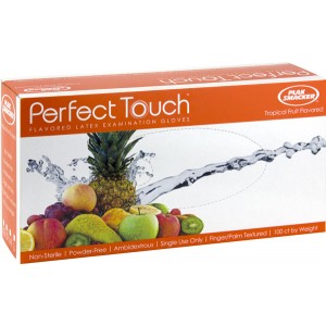 Perfect Touch® Tropical Fruit Flavored Powder-Free Latex Gloves (100 ct)