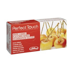 Perfect Touch® White Cherry Flavored Nitrile Exam Gloves (100 ct)