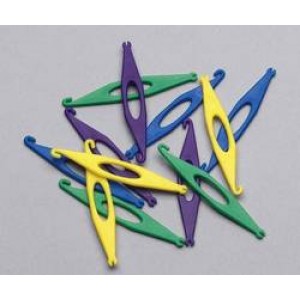 Molded Elastic Placers, mixed colors (250 ct)