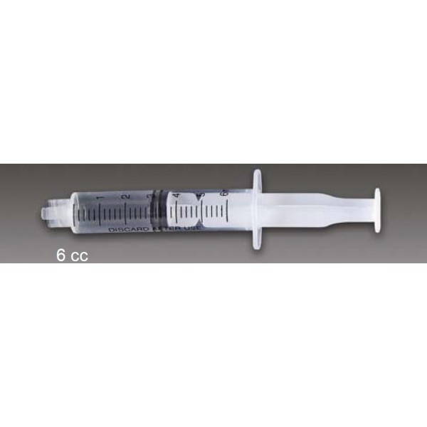 6cc Luer Lock Syringes, Plastic (100pcs/box)