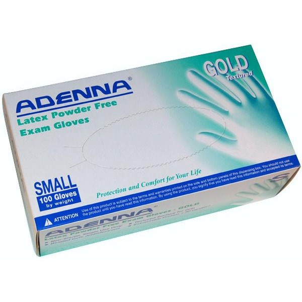 Adenna Gold Latex Exam Gloves- Powder-Free